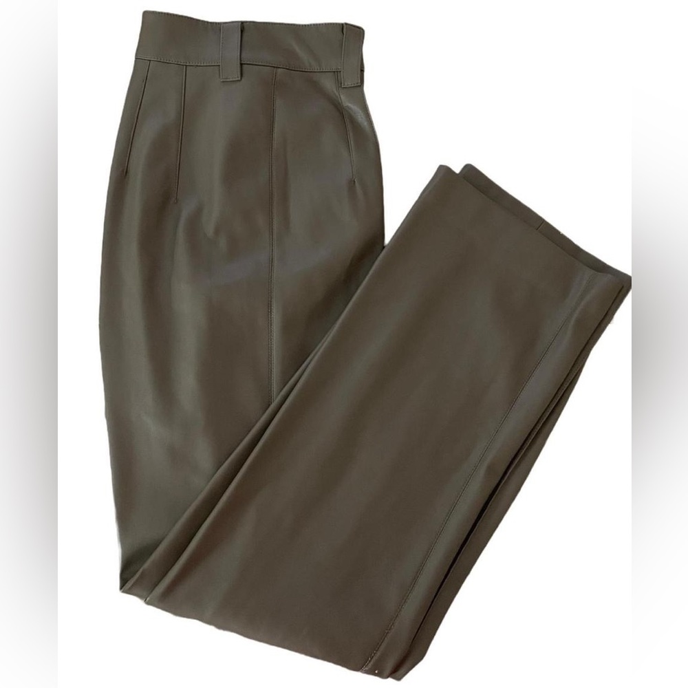 Zara pleated leather pants